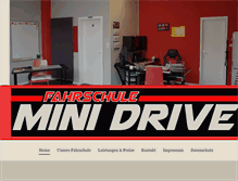 Tablet Screenshot of fahrschule-mini-drive.de
